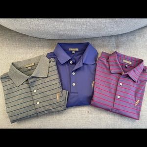 3 Peter Millar golf shirts